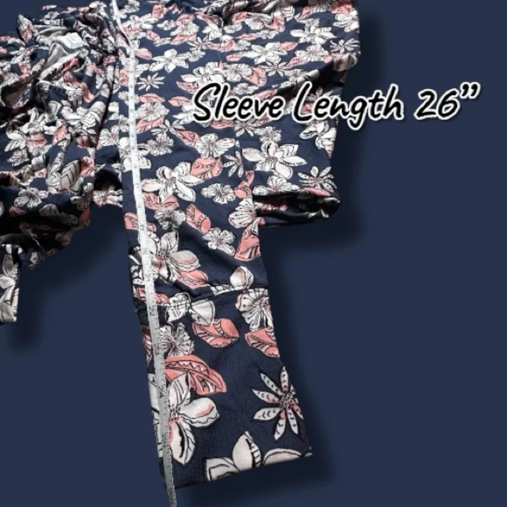 EUC (Like New) ASPEN Floral Hooded Swim Coverup in Blue, Pink, Cream. Size S - Picture 7 of 13